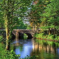 Buy canvas prints of Abbey Bridge and River Tavy by Darren Galpin