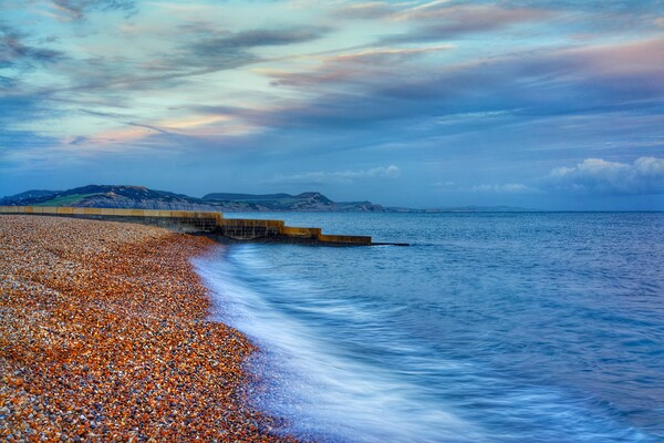  Lyme Regis Beach and Jurassic Coastline    Picture Board by Darren Galpin