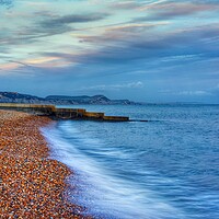 Buy canvas prints of  Lyme Regis Beach and Jurassic Coastline    by Darren Galpin