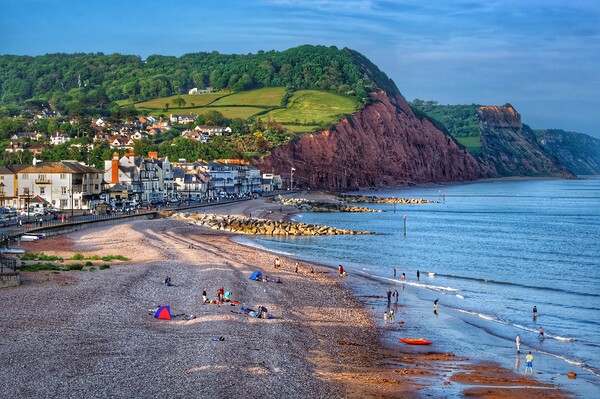 Sidmouth Seafront and Beach  Picture Board by Darren Galpin