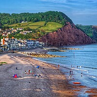 Buy canvas prints of Sidmouth Seafront and Beach  by Darren Galpin