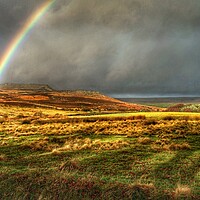 Buy canvas prints of Rainbow over Burbage by Darren Galpin