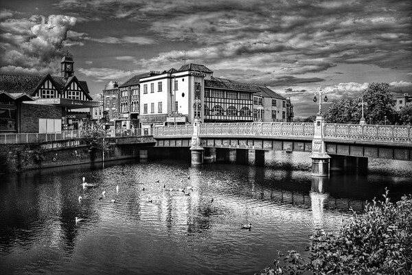 River Tone and The Bridge, Taunton   Picture Board by Darren Galpin