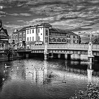Buy canvas prints of River Tone and The Bridge, Taunton   by Darren Galpin