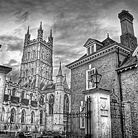 Buy canvas prints of Entrance to Gloucester Cathedral   by Darren Galpin