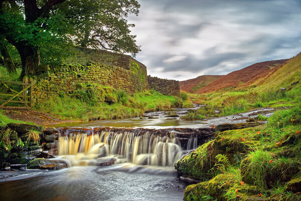 River Colne Waterfalls near Marsden Picture Board by Darren Galpin