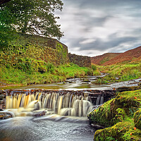 Buy canvas prints of River Colne Waterfalls near Marsden by Darren Galpin