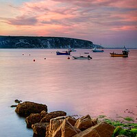 Buy canvas prints of Swanage Sunset by Darren Galpin