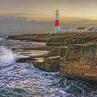 Buy canvas prints of Portland Lighthouse at Sunset  by Darren Galpin