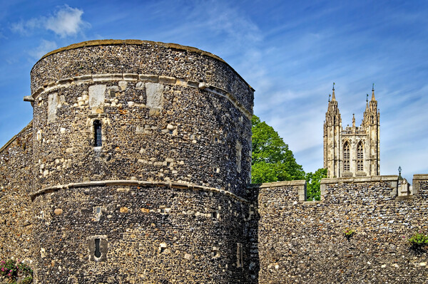 Canterbury Cathedral and City Wall Picture Board by Darren Galpin