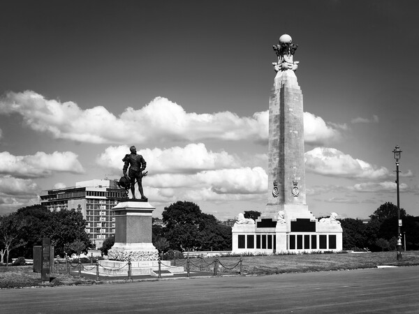 Naval War Memorial and Drakes Statue  Picture Board by Darren Galpin