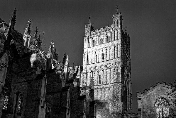 Exeter Cathedral at Night   Picture Board by Darren Galpin