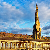 Buy canvas prints of Halifax Piece Hall and Square Church Spire by Darren Galpin