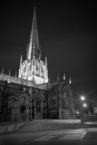 Rotherham Minster at Night Picture Board by Darren Galpin
