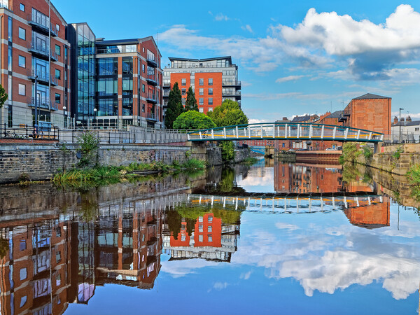 David Oluwale Bridge and River Aire, Leeds   Picture Board by Darren Galpin
