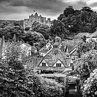 Buy canvas prints of Dunster Village and Castle by Darren Galpin