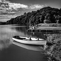 Buy canvas prints of Boat Moored at Cotehelle Quay by Darren Galpin