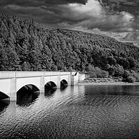 Buy canvas prints of Ladybower Viaduct and Bamford Edge  by Darren Galpin