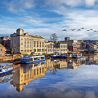 Buy canvas prints of River Ouse from Lendal Bridge York  by Darren Galpin