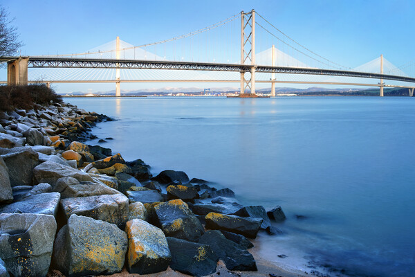 Forth Road Bridge and Queensferry Crossing Picture Board by Darren Galpin