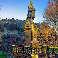 Buy canvas prints of Edinburgh, Alan Ramsay Statue  by Darren Galpin