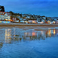 Buy canvas prints of Lyme Regis at Night by Darren Galpin