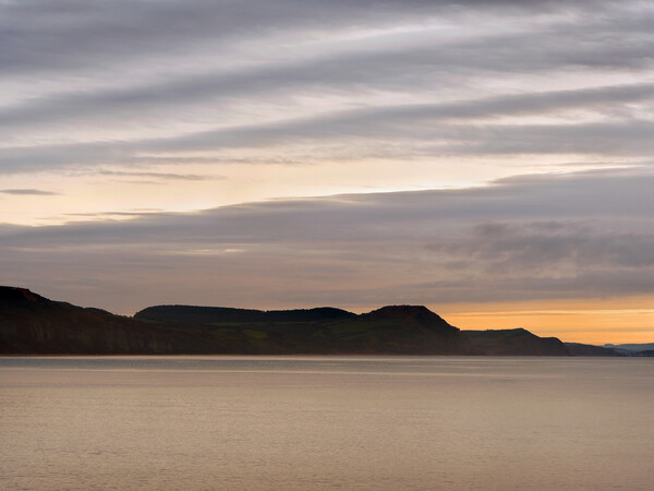 Lyme Bay Sunrise Picture Board by Darren Galpin