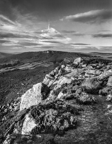 Peak District Baslow Edge Picture Board by Darren Galpin