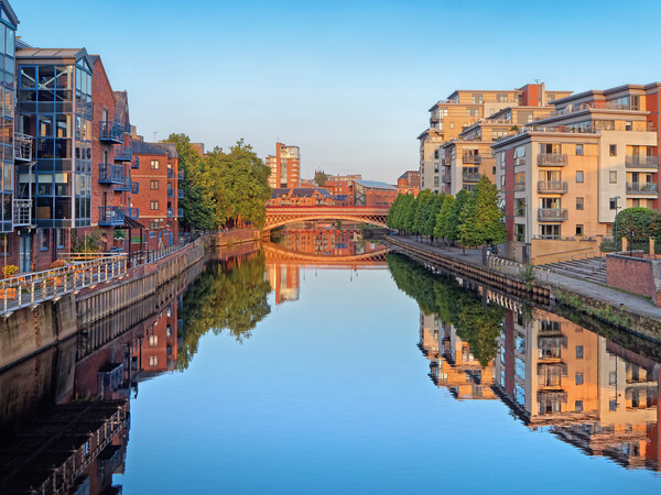 Leeds River Aire Picture Board by Darren Galpin