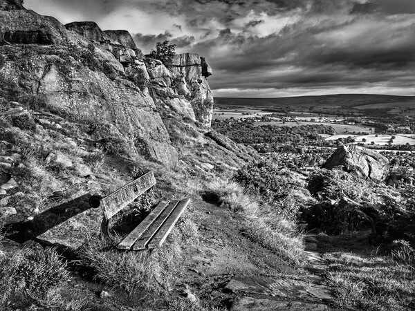 Ilkley The Cow and Calf Rocks Picture Board by Darren Galpin
