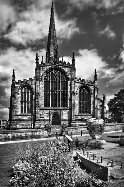 Rotherham Minster and Heart Of Steel Picture Board by Darren Galpin