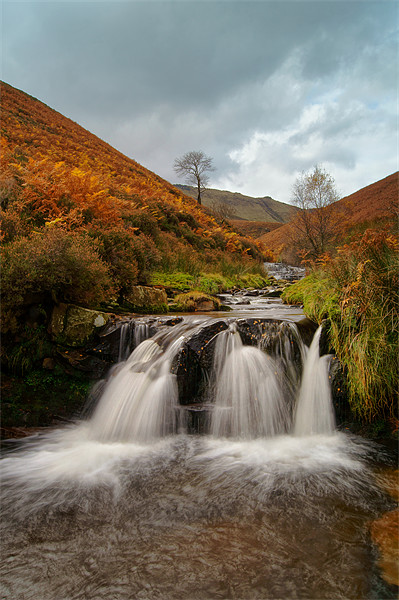 Peak District,Fair Brook Waterfalls Picture Board by Darren Galpin