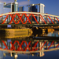Buy canvas prints of Trafford Road Bridge,Salford by Darren Galpin