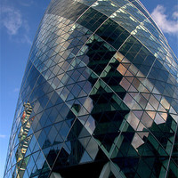 Buy canvas prints of 30 St Mary Axe,The Gherkin,London by Darren Galpin