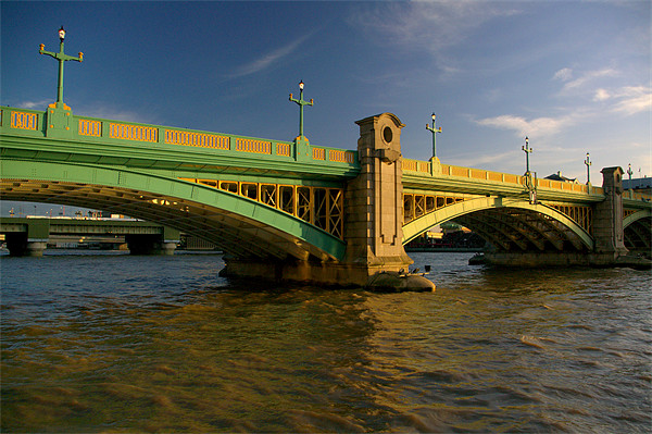 Southwark Bridge & River Thames,London Picture Board by Darren Galpin