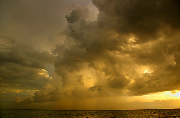 Thunder Storm forming over Manila Bay Picture Board by Darren Galpin