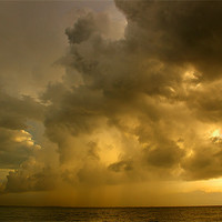 Buy canvas prints of Thunder Storm forming over Manila Bay by Darren Galpin