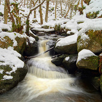 Buy canvas prints of Winter In Padley Gorge by Darren Galpin