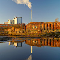 Buy canvas prints of Incinerator Reflections in River Don by Darren Galpin