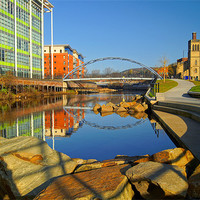 Buy canvas prints of Pocket Park Next to River Don,Sheffield by Darren Galpin