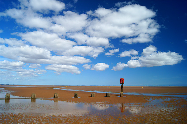 Cleethorpes Beach at Low Tide Picture Board by Darren Galpin