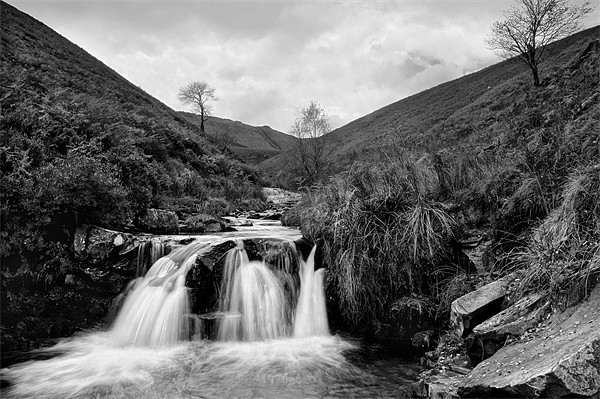 Peak District,Fair Brook Waterfalls Picture Board by Darren Galpin