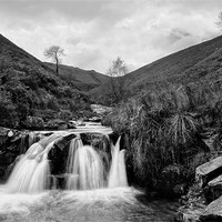 Buy canvas prints of Peak District,Fair Brook Waterfalls by Darren Galpin