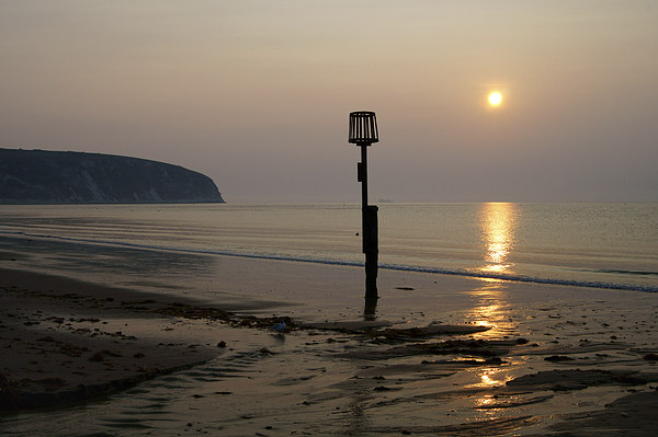 Sunrise over Swanage Bay, Dorset Picture Board by Darren Galpin