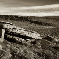 Buy canvas prints of Burbage Rocks from Hathersage Moor by Darren Galpin