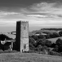 Buy canvas prints of St Nectans Church, Ashcombe by Darren Galpin