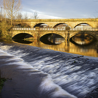 Buy canvas prints of Norfolk Bridge and Burton Weir by Darren Galpin