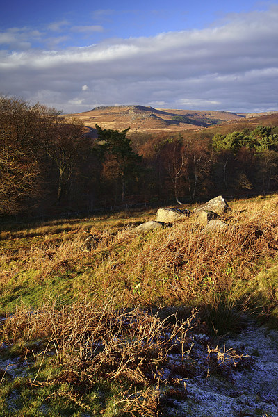 View across Burbage Valley Picture Board by Darren Galpin