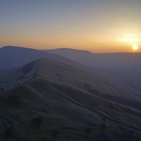 Buy canvas prints of Great Ridge Sunset 2 by Darren Galpin