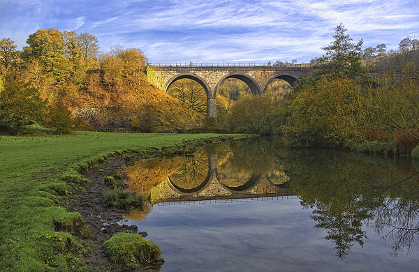 Headstone Viaduct & River Wye at Monsal Dale Picture Board by Darren Galpin